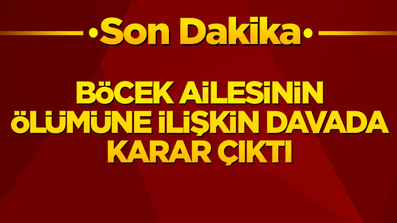 Böcek ailesinin ölümüne ilişkin davada karar çıktı