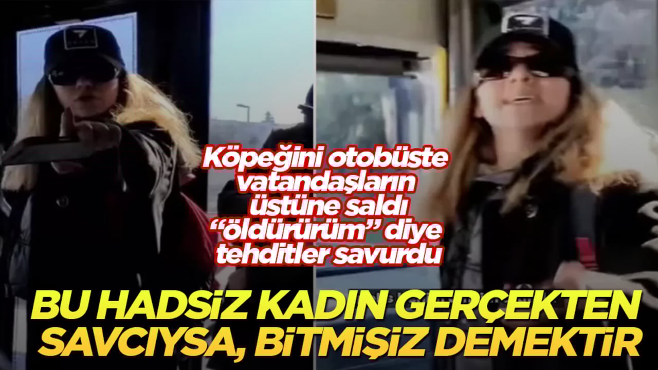 Bu hadsiz kadın gerçekten savcıysa, bitmişiz demektir! Köpeğini otobüste vatandaşların üstüne saldı, “Öldürürüm” diye tehditler savurdu