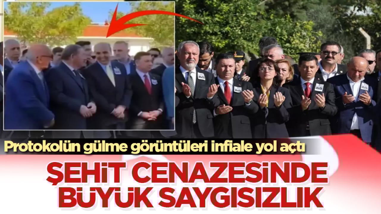 Bu işin partisi-patırtısı yok... Şehit cenazesinde büyük saygısızlık: Protokolün gülme görüntüleri infiale yol açtı