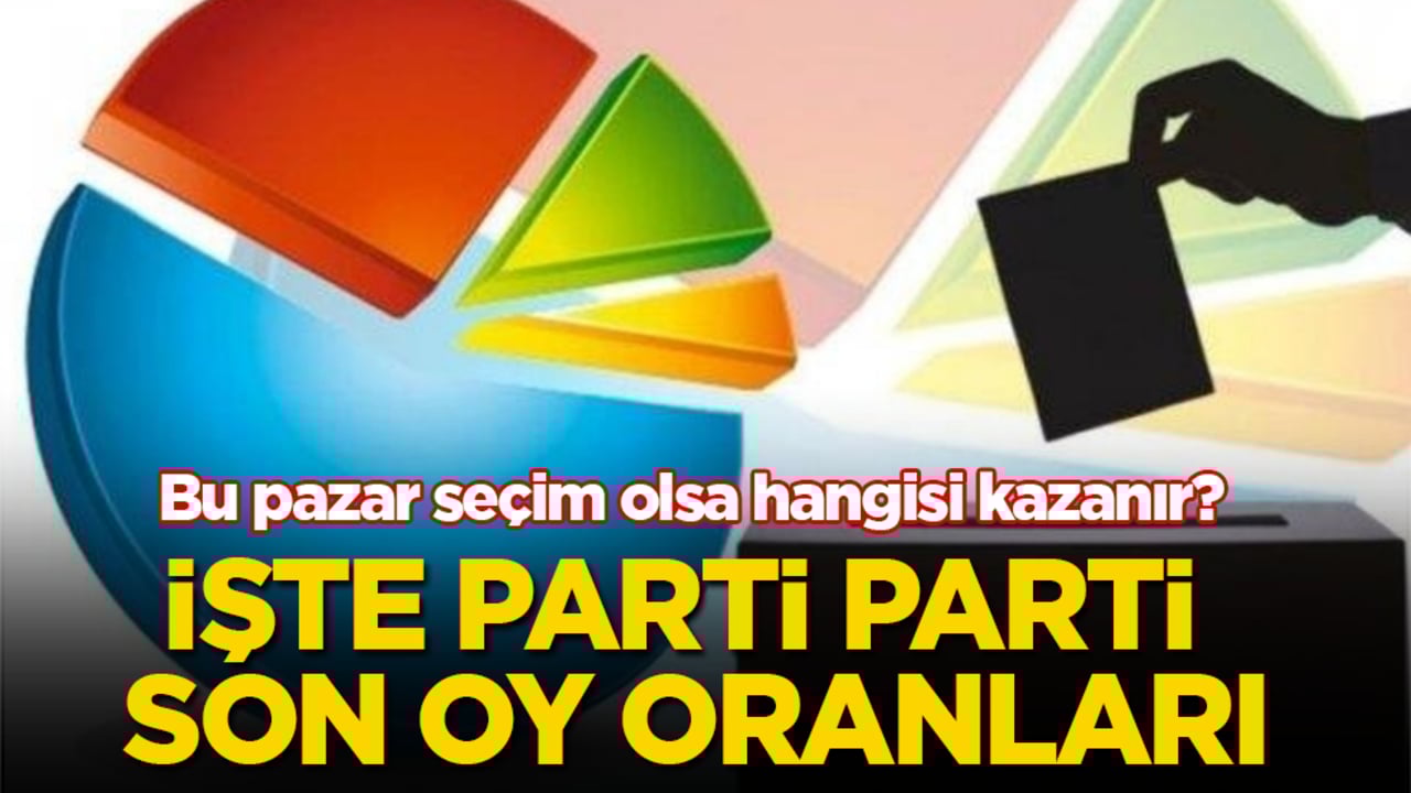Bu pazar seçim olsa hangisi kazanır? İşte parti parti son oy oranları