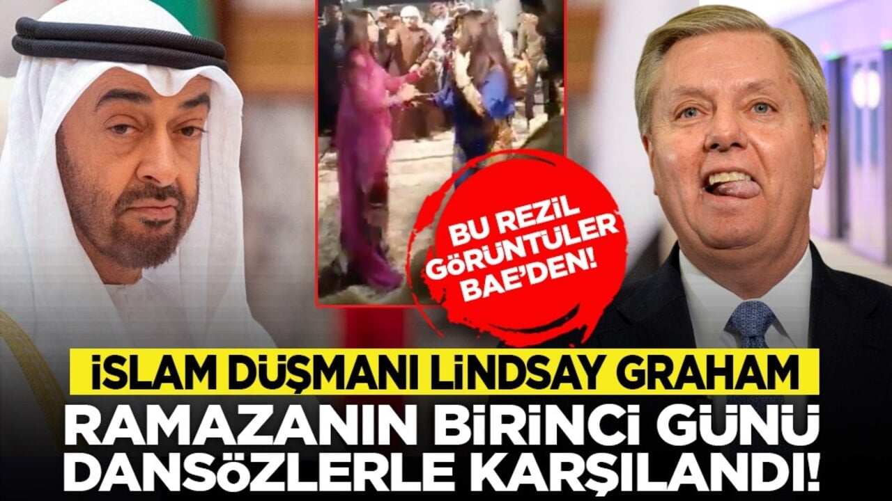 Bu rezil görüntüler BAE’den! İslam düşmanı Graham, Ramazanın birinci günü dansözlerle karşılandı!