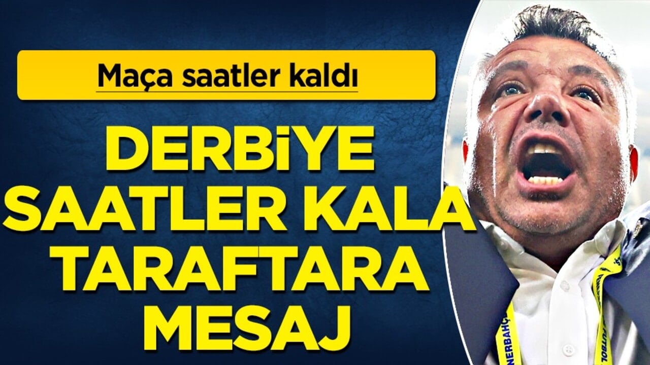 Bugün kritik derbi vakti: Sadettin Saran'dan derbiye saatler kala taraftara mesaj