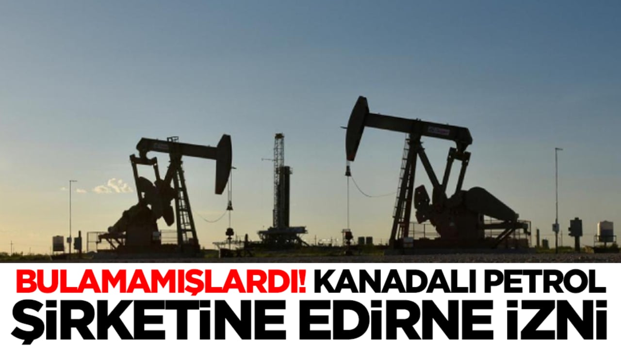Bulamamışlardı: Kanadalı petrol şirketine Edirne izni çıktı