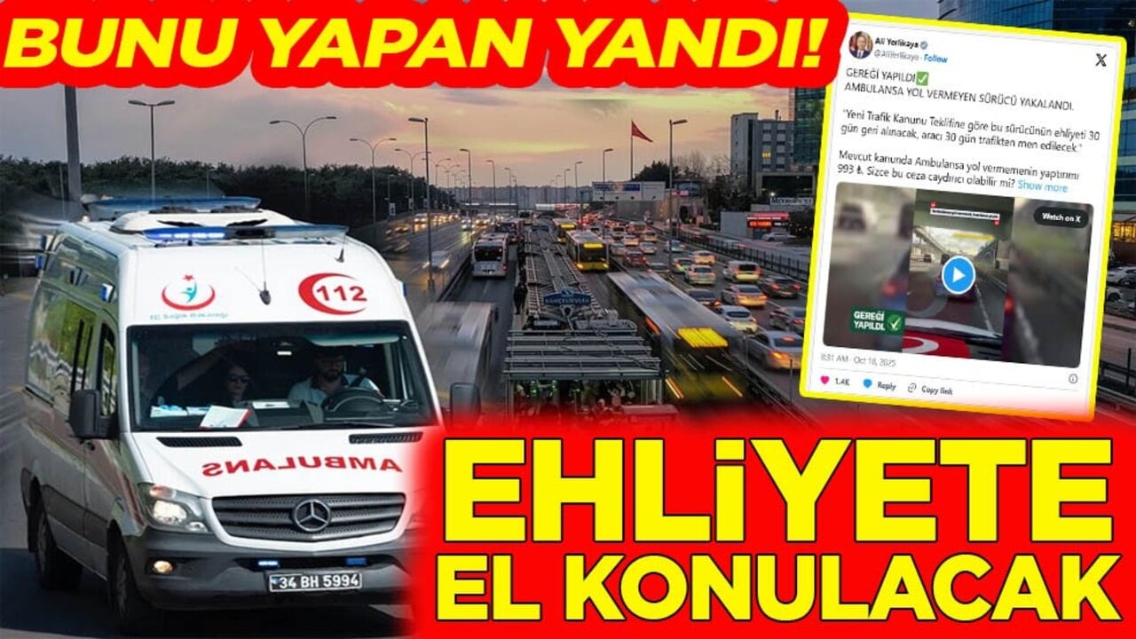Bunu yapan yandı. Ehliyete el konulacak!