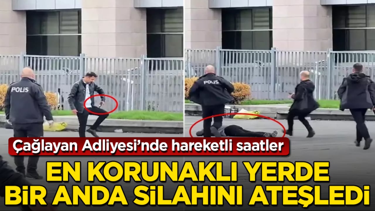 Çağlayan Adliyesi’nde hareketli saatler: En korunaklı yerde, bir anda silahını ateşledi