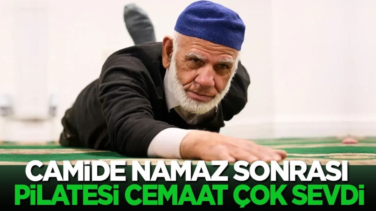 Camide namaz sonrası pilatesi cemaat çok sevdi!