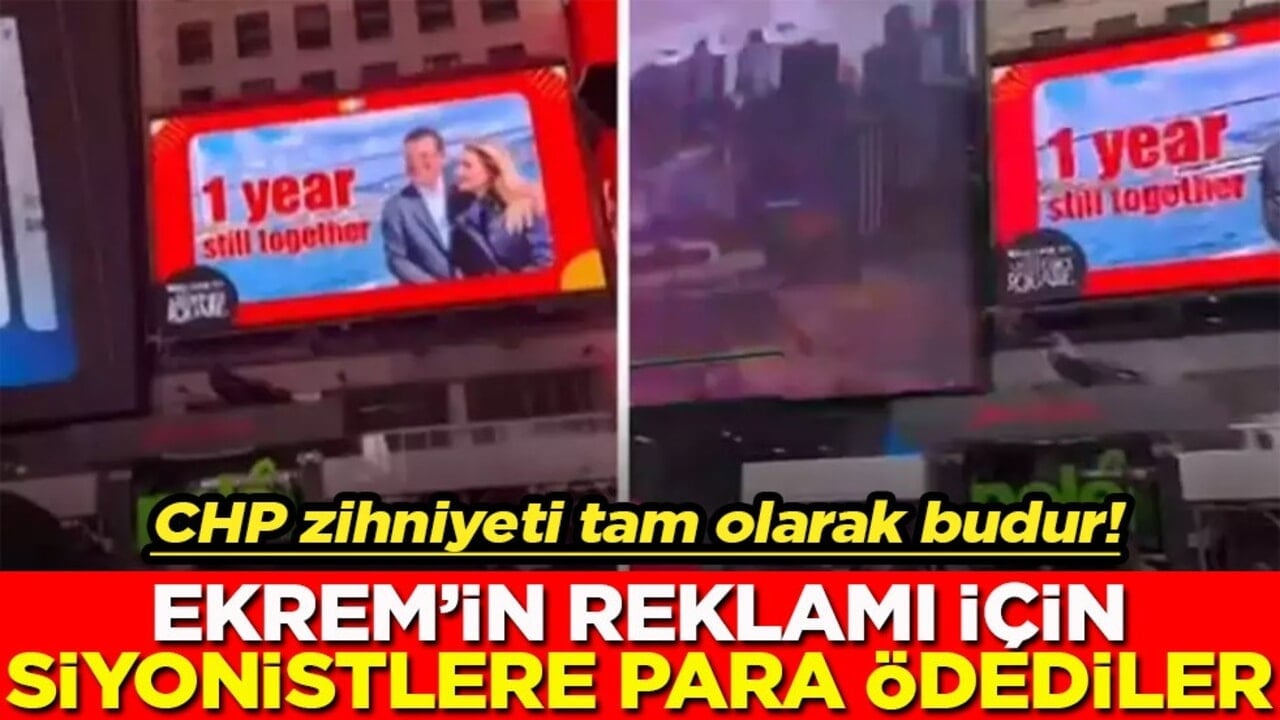CHP zihniyeti tam olarak budur! Ekrem'in reklamı için siyonistlere para ödediler