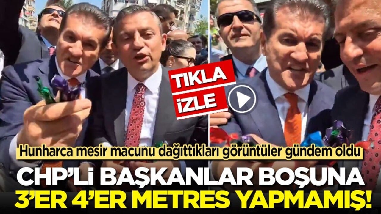 CHP’li başkanlar boşuna 3’er 4’er metres yapmamış! Hunharca mesir macunu dağıttıkları görüntüler yeniden gündem oldu