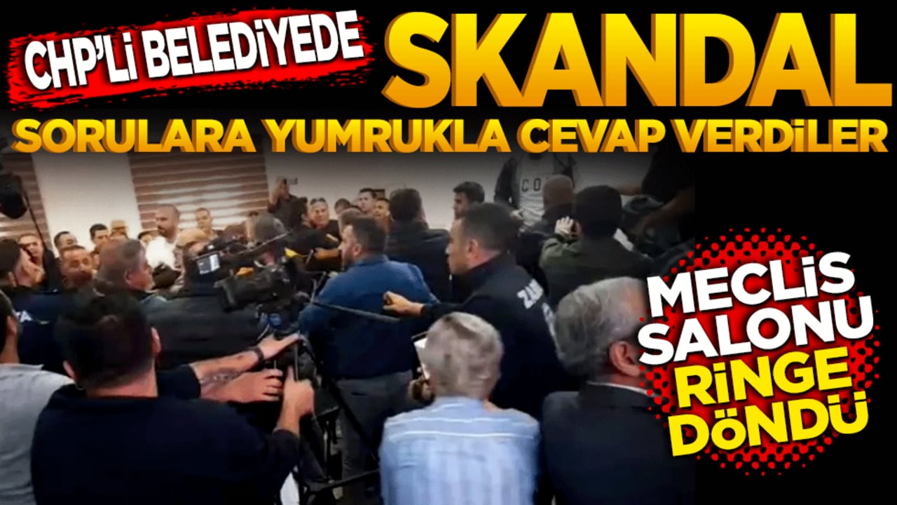 CHP’li belediyede skandal! Meclis salonu ringe döndü. Sorulara yumrukla cevap verdiler