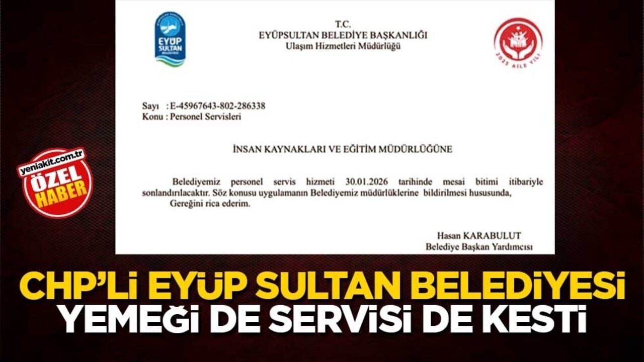 CHP’li Eyüp Sultan Belediyesi yemeği de servisi de kesti