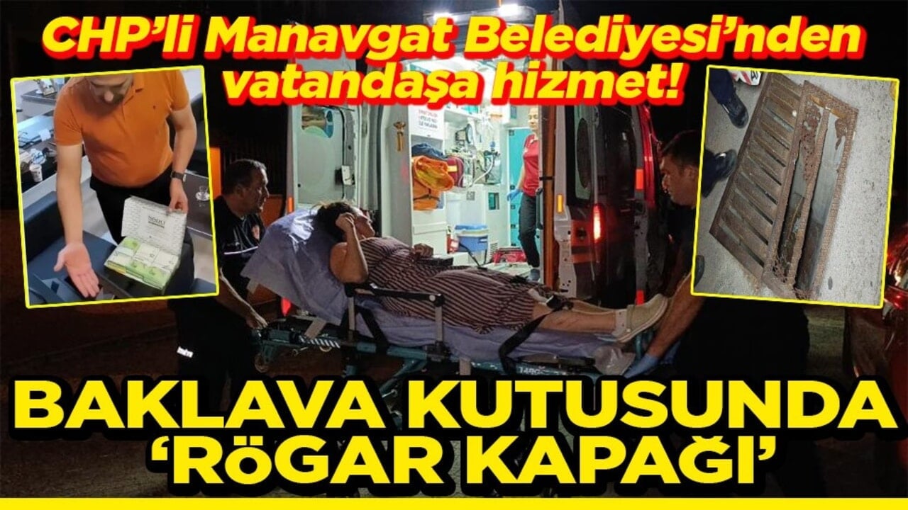 CHP’li Manavgat Belediyesi’nden vatandaşa hizmet! Baklava kutusunda rögar kapağı
