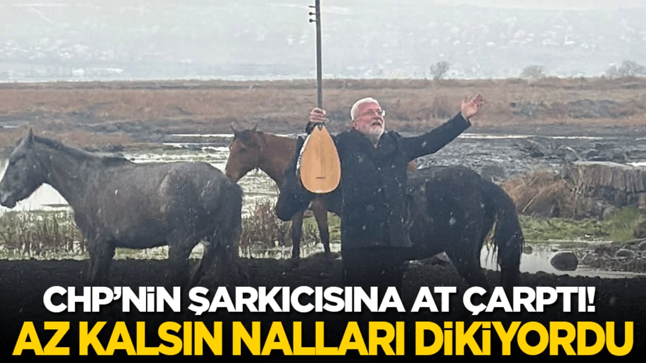 CHP’nin şarkıcısına at çarptı! Az kalsın nalları dikiyordu