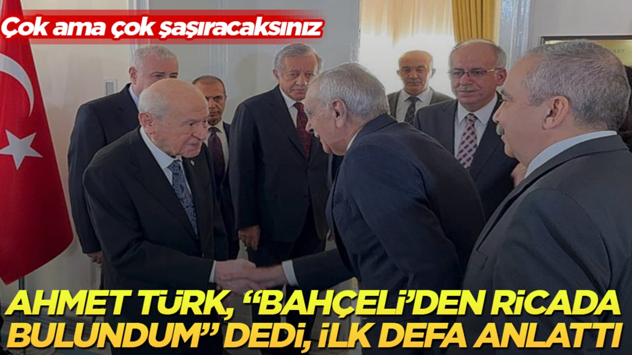 Çok ama çok şaşıracaksınız! DEM Partili Ahmet Türk, "Devlet Bahçeli’den ricada bulundum" dedi, ilk defa anlattı