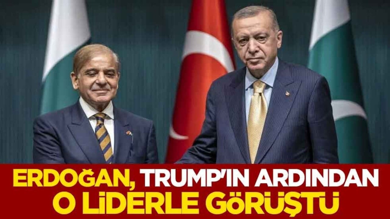 Cumhurbaşkanı Erdoğan, ABD Başkanı Trump'ın ardından Şahbaz ile görüştü