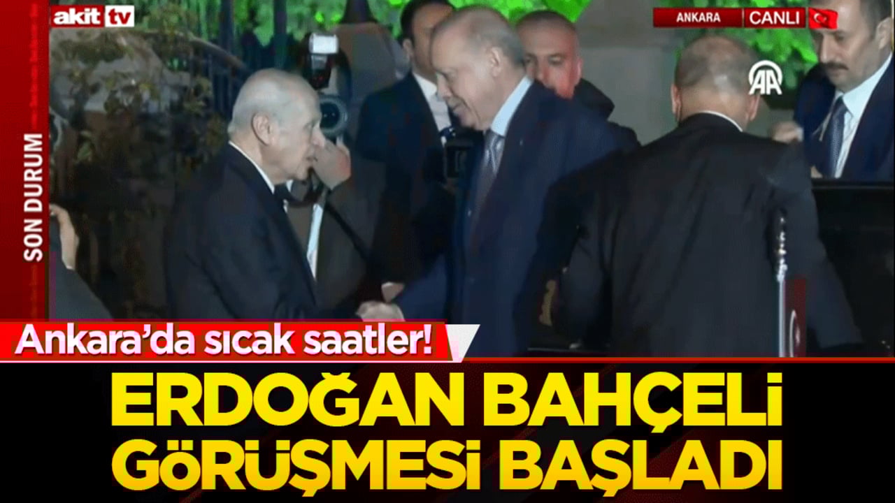 Cumhurbaşkanı Erdoğan, Bahçeli görüşmesi başladı