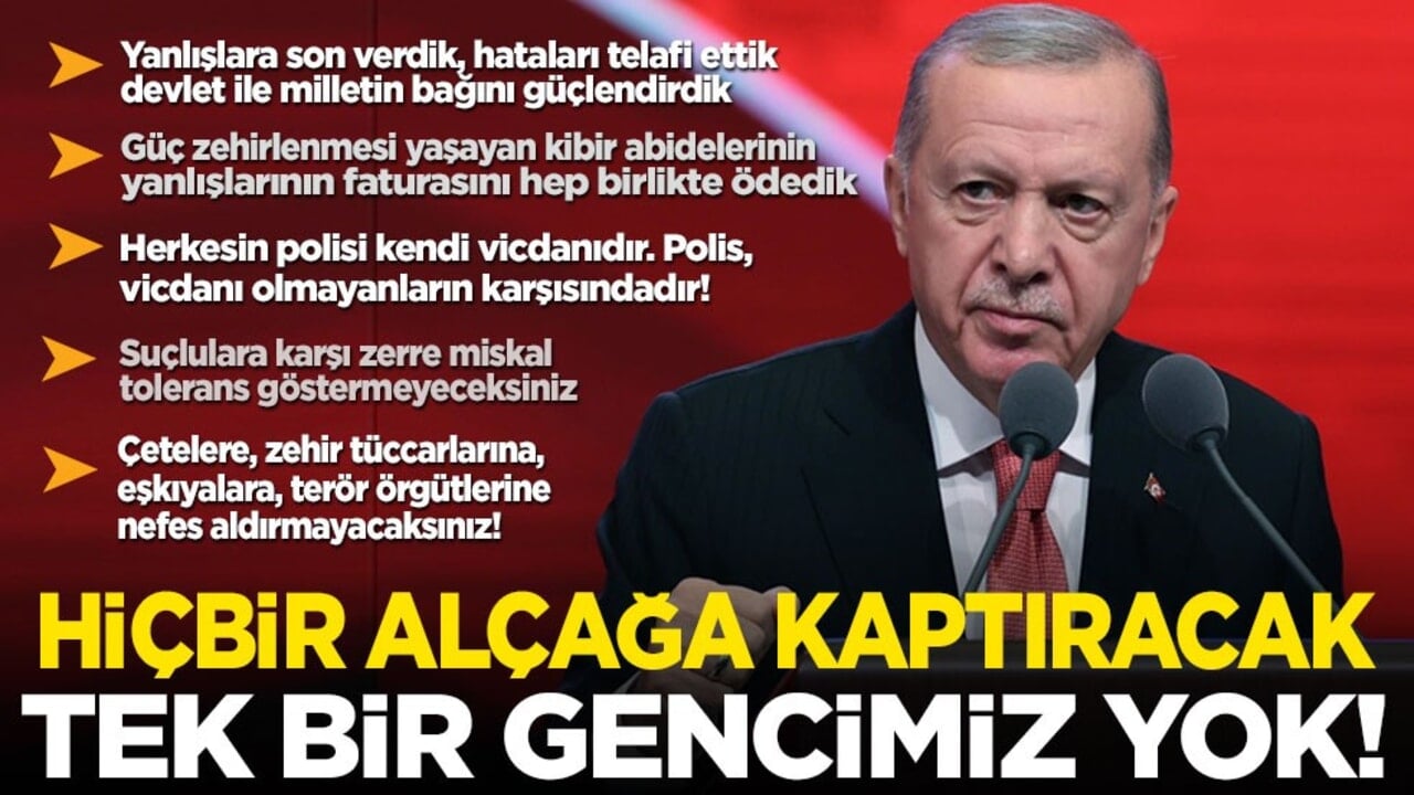 Cumhurbaşkanı Erdoğan: Hiçbir alçağa kaptıracak tek bir gencimiz yoktur