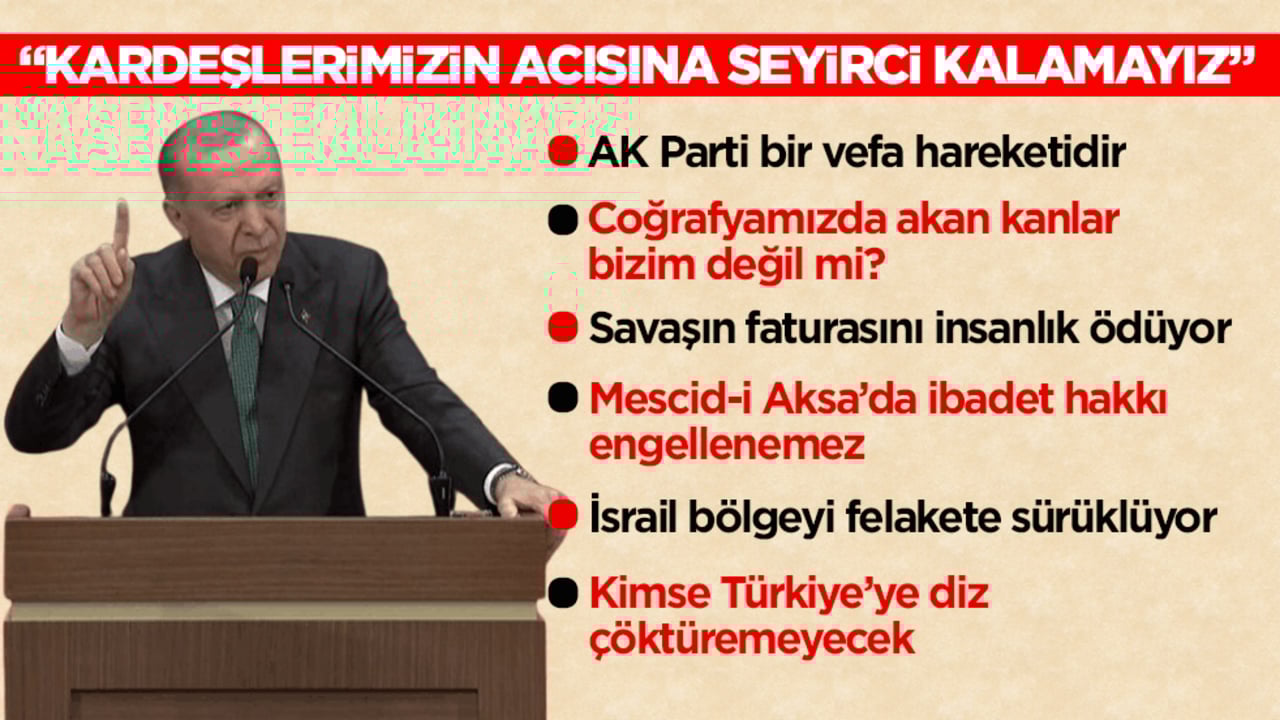 Cumhurbaşkanı Erdoğan: Kardeşlerimizin acısına seyirci kalamayız