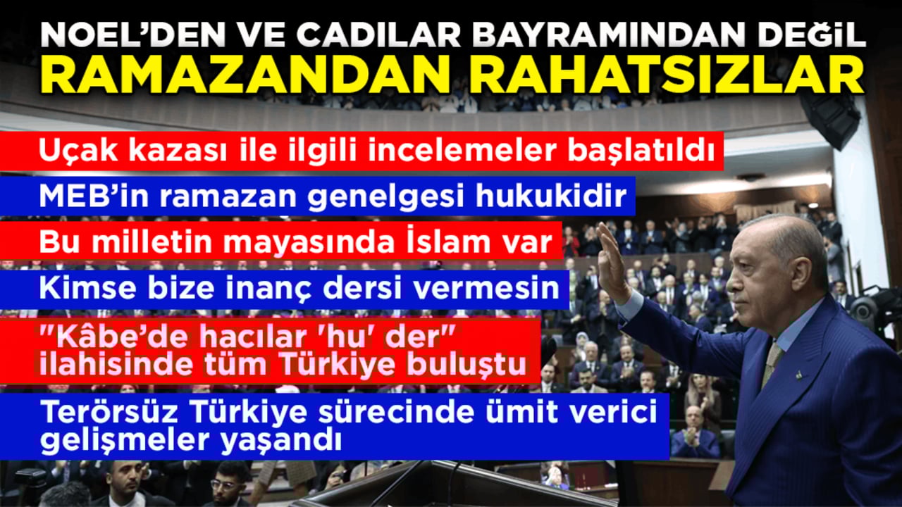 Cumhurbaşkanı Erdoğan: Noel’den ve cadılar bayramından değil ramazandan rahatsızlar