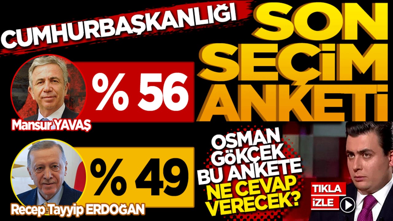 Cumhurbaşkanlığı Son Seçim Anketi! Osman Gökçek bu ankete ne cevap verecek?