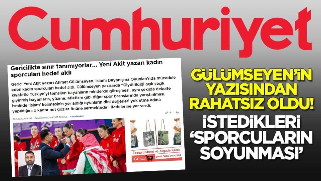 Cumhuriyet, Ahmet Gülümseyen’in yazısından rahatsız oldu! İstedikleri "Sporcuların soyunması"