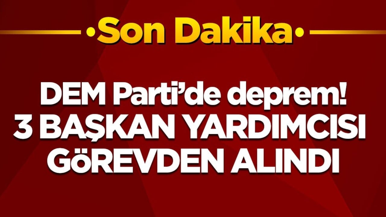 DEM Parti’de deprem! 3 başkan yardımcısı görevden alındı