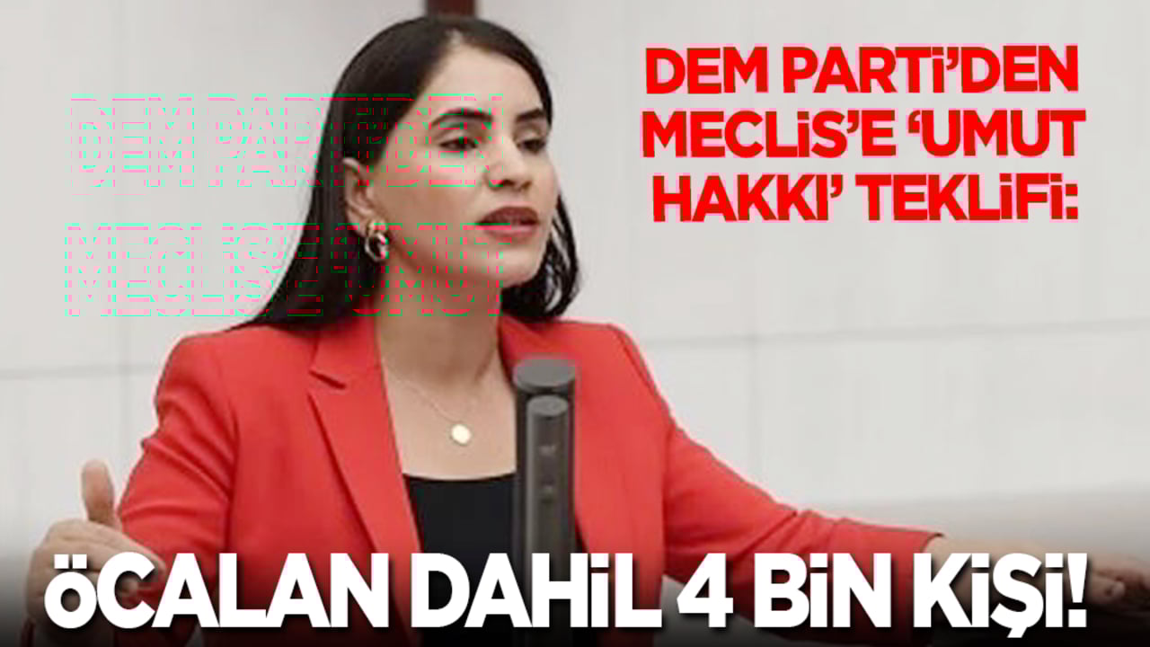 DEM Parti’den Meclis’e ‘umut hakkı’ teklifi: Öcalan dahil 4 bin kişi!
