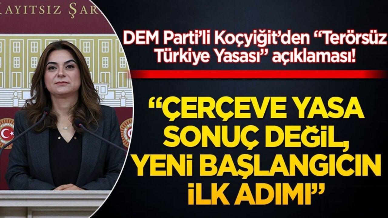 DEM Parti’li Koçyiğit’den "Terörsüz Türkiye Yasası" açıklaması! "Çerçeve yasa sonuç değil, yeni başlangıcın ilk adımı"