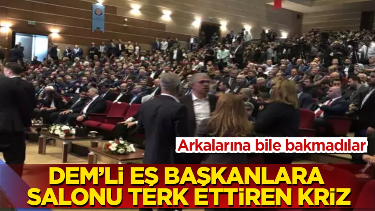 DEM’li eş başkanlara salonu terk ettiren kriz! Arkalarına bile bakmadılar
