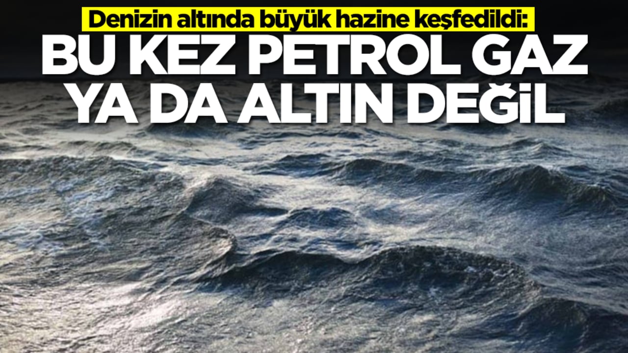 Denizin altında büyük hazine keşfedildi: Bu kez petrol, gaz ya da altın değil