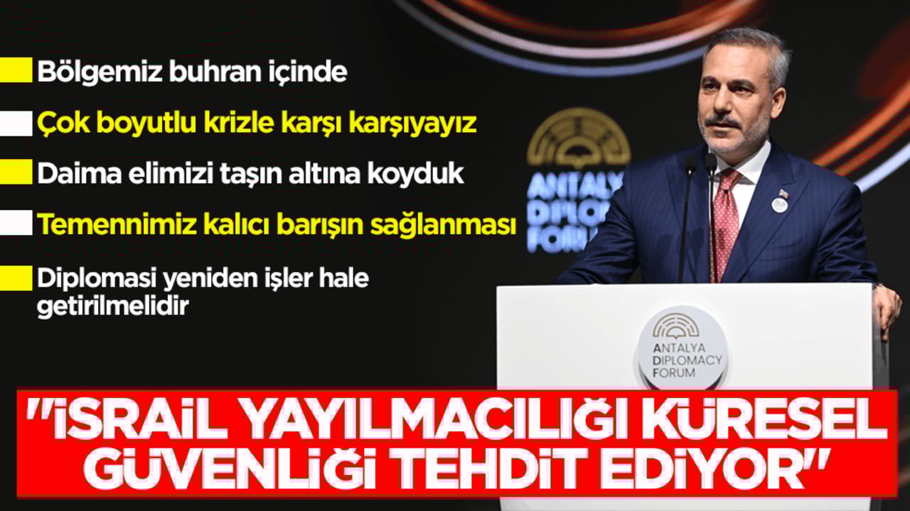 Dışişleri Bakanı Fidan: İsrail yayılmacılığı küresel güvenliği tehdit ediyor