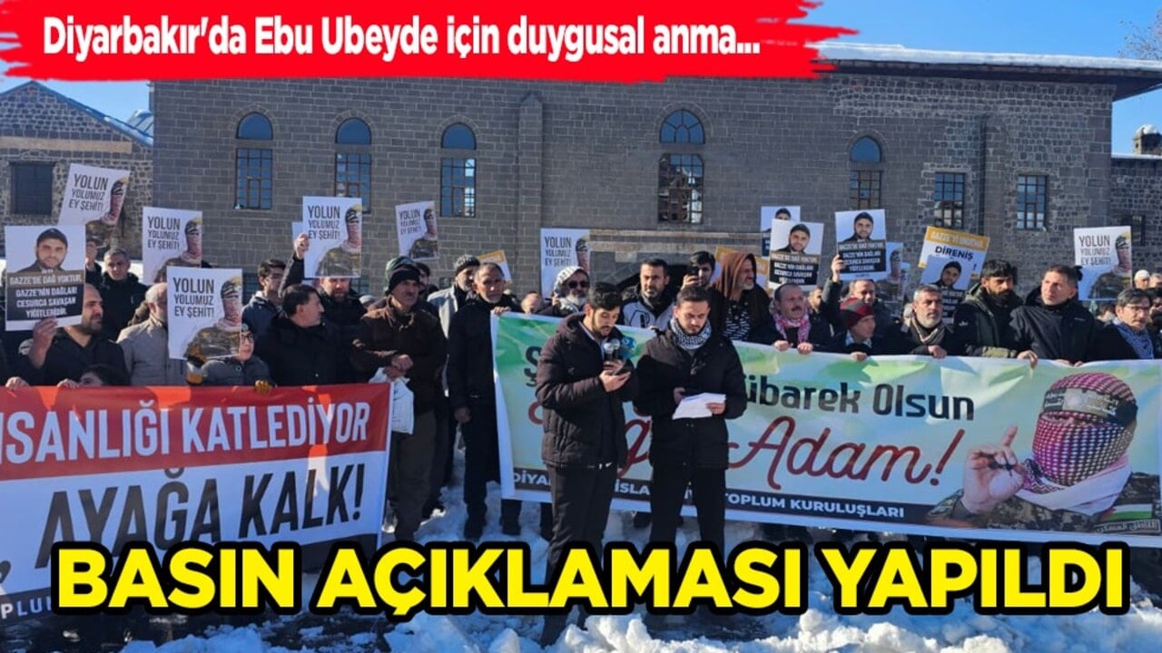  Diyarbakır'da Ebu Ubeyde için duygusal anma ve basın açıklaması