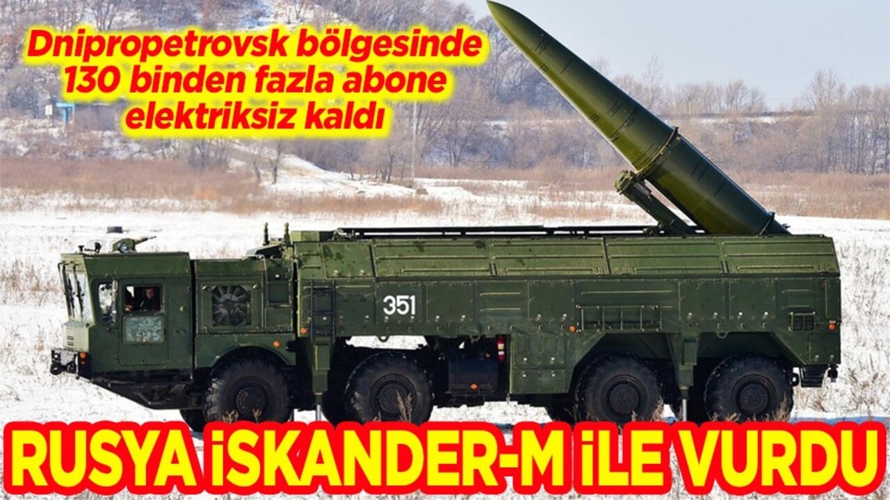 Dnipropetrovsk bölgesinde 130 binden fazla abone elektriksiz kaldı Rusya İskander-M ile vurdu