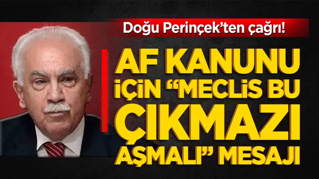 Doğu Perinçek’ten çağrı! Af kanunu için "meclis bu çıkmazı aşmalı" mesajı