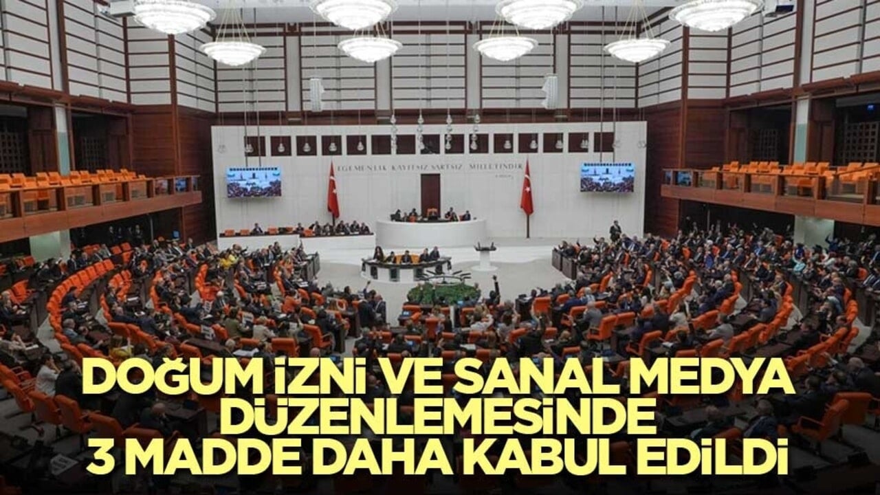 Doğum izni ve sanal medya düzenlemesinde 3 madde daha kabul edildi