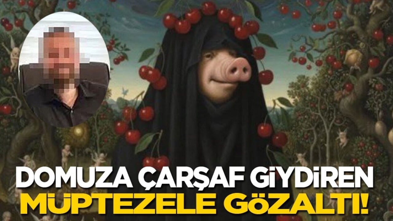 Domuza çarşaf giydiren müptezele gözaltı