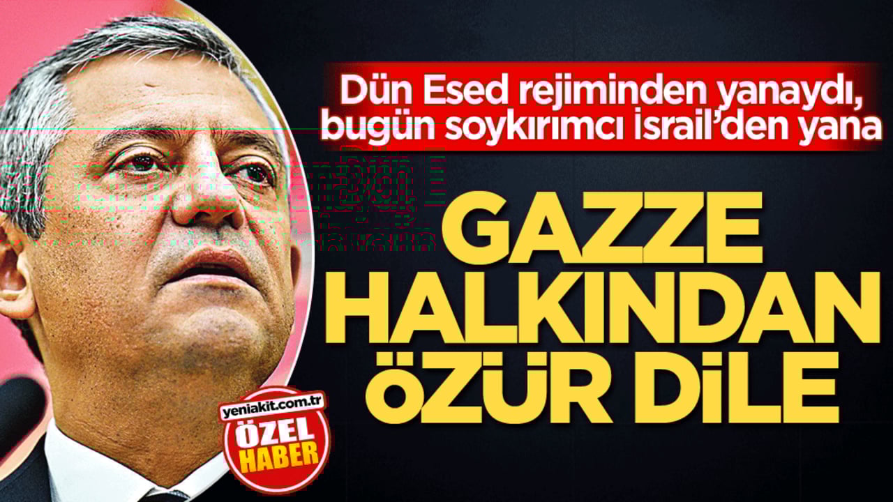 Dün Esed rejiminden yanaydı, bugün soykırımcı İsrail’den yana! Gazze halkından özür dile