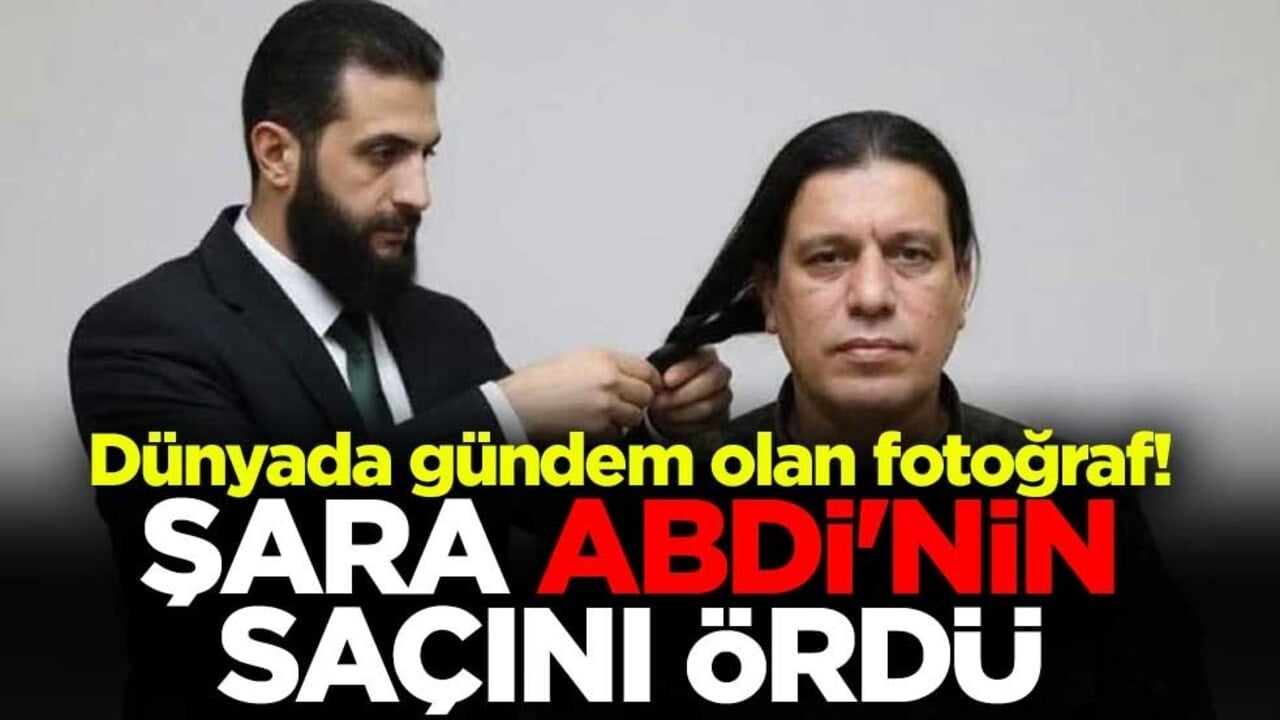 Dünyada gündem olan fotoğraf! Ahmed Şara, Mazlum Abdi'nin saçını ördü
