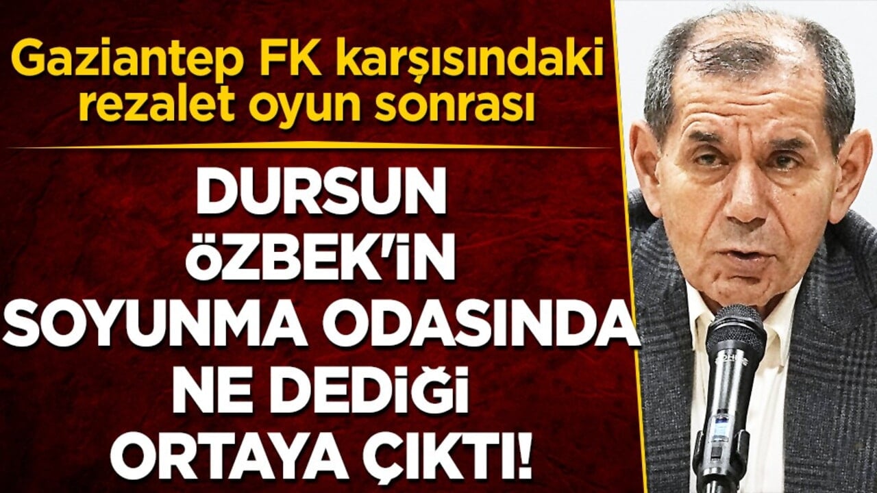 Dursun Özbek'in soyunma odasında ne dediği ortaya çıktı! Maç biter bitmez soluğu orada almıştı!