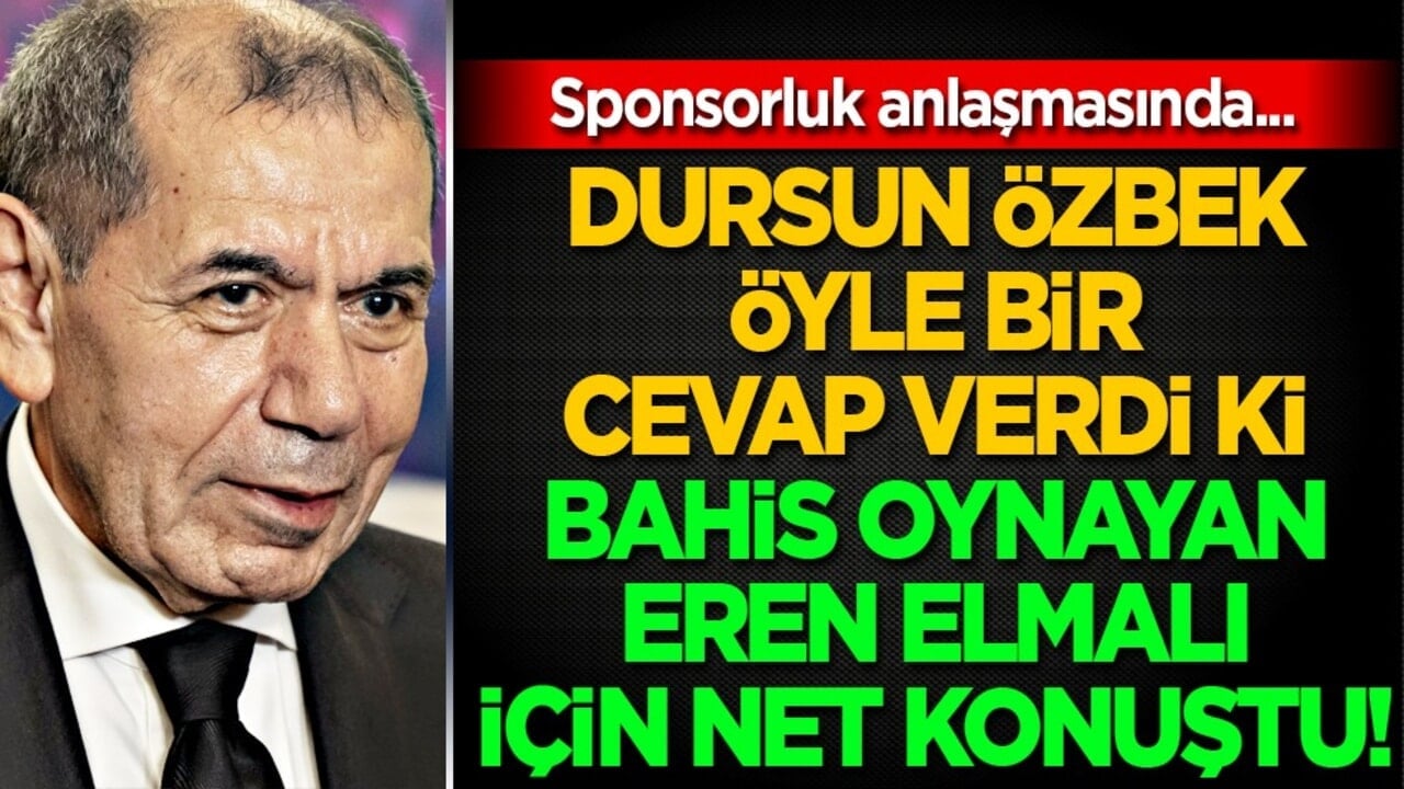 Dursun Özbek'ten Eren Elmalı için 'zaman' açıklaması geldi... Sponsorluk anlaşmasında duyurdu...
