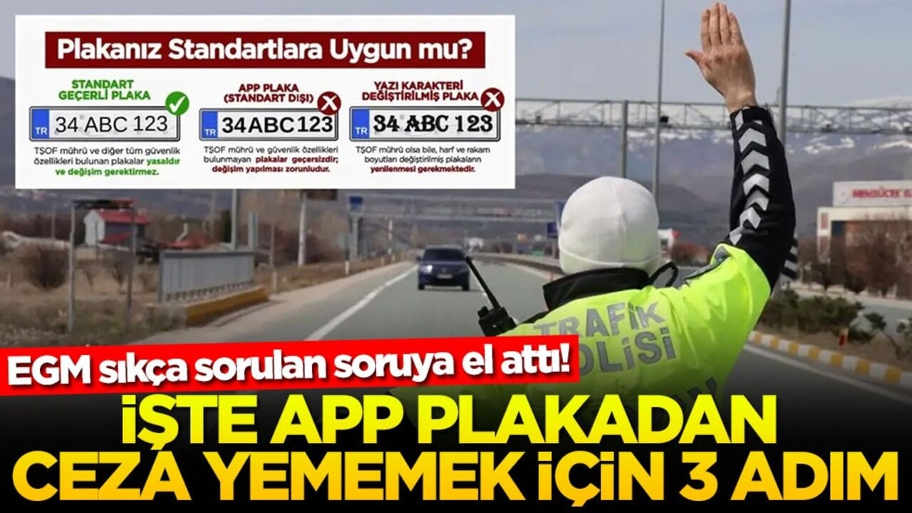 EGM sıkça sorulan soruya el attı! İşte APP plakadan ceza yememek için 3 adım