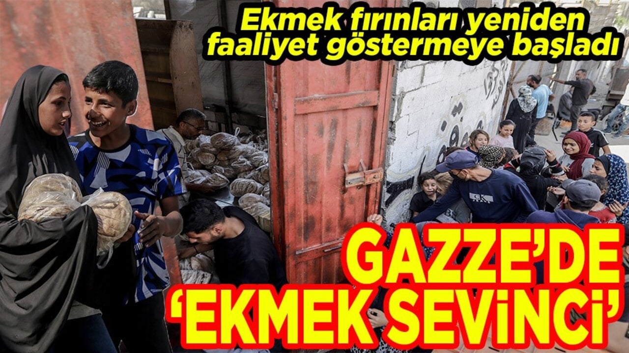 Ekmek fırınları yeniden faaliyet göstermeye başladı. Gazze’de "Ekmek sevinci"