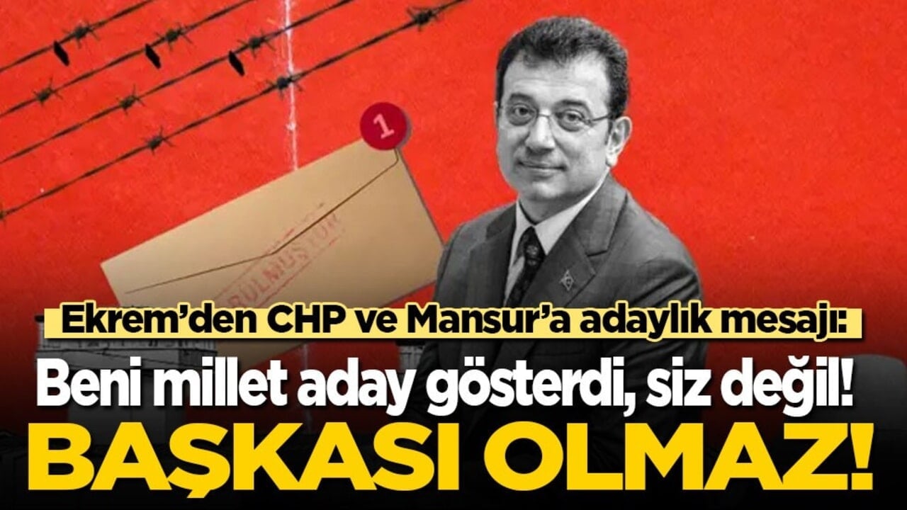 Ekrem’den CHP ve Mansur’a adaylık resti: Beni millet aday gösterdi siz değil! Başkası olmaz