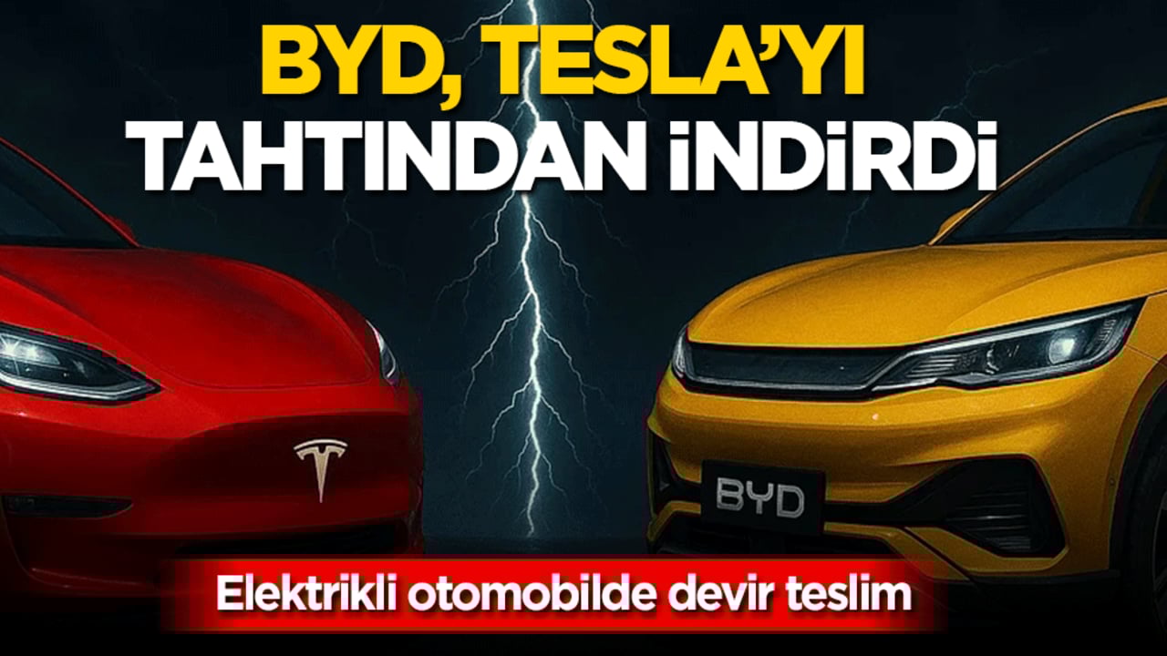 Elon Musk'a soğuk duş! Elektrikli otomobilde devir teslim: BYD, Tesla’yı tahtından indirdi!