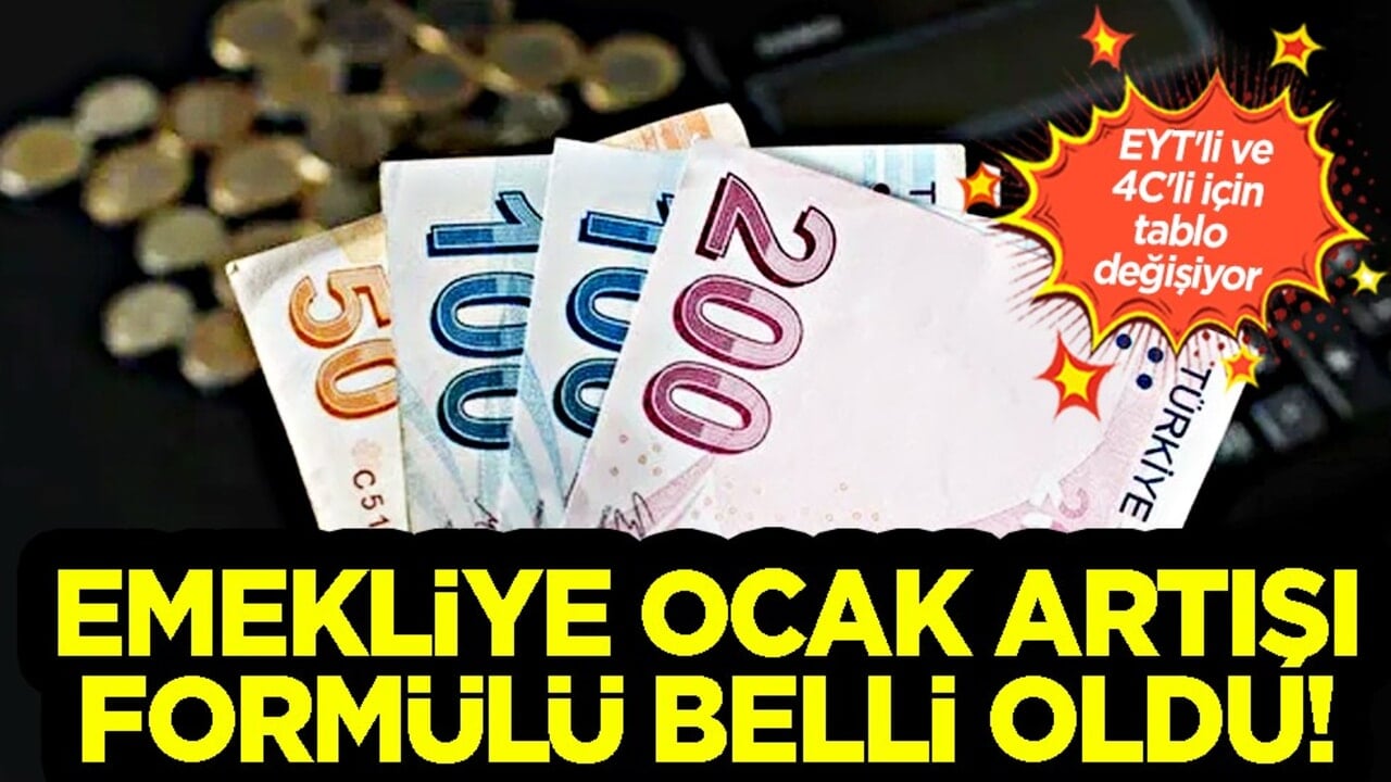 Emekli zammı artışı için paylaşım: Ocak artışı 4 formül tek tek açıklandı: SSK, Bağkur, EYT'li ve 4C'li için yeni tablo bakın ne oldu