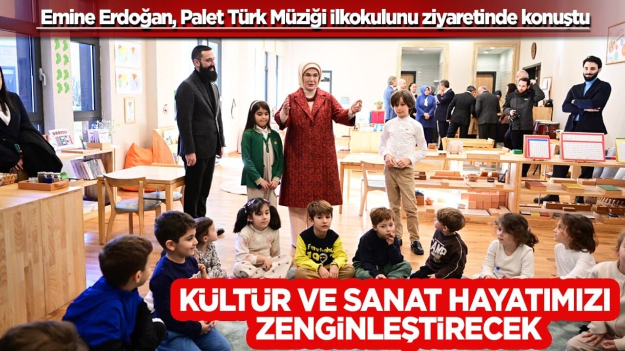 Emine Erdoğan, Palet Türk Müziği İlkokulunu ziyaretinde konuştu...