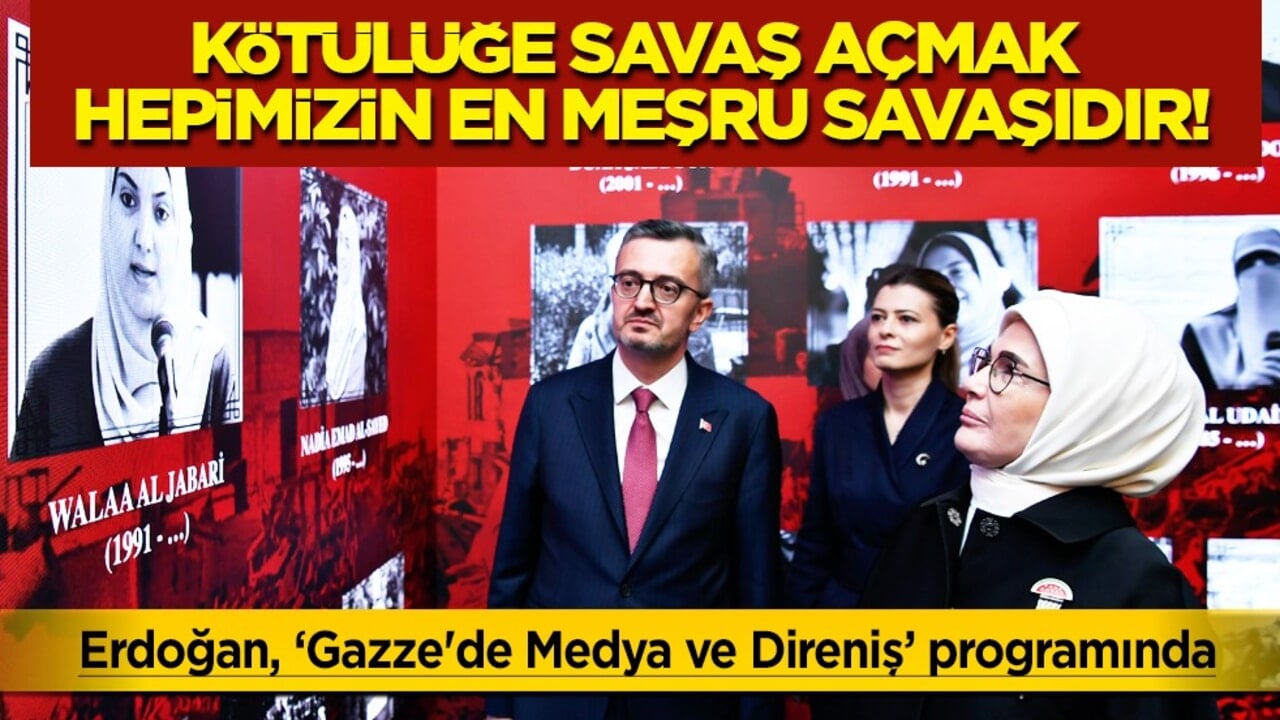 Emine Erdoğan, 'Soykırımın Kadın Tanıkları: Gazze'de 'Medya ve Direniş' programının açılışında konuştu