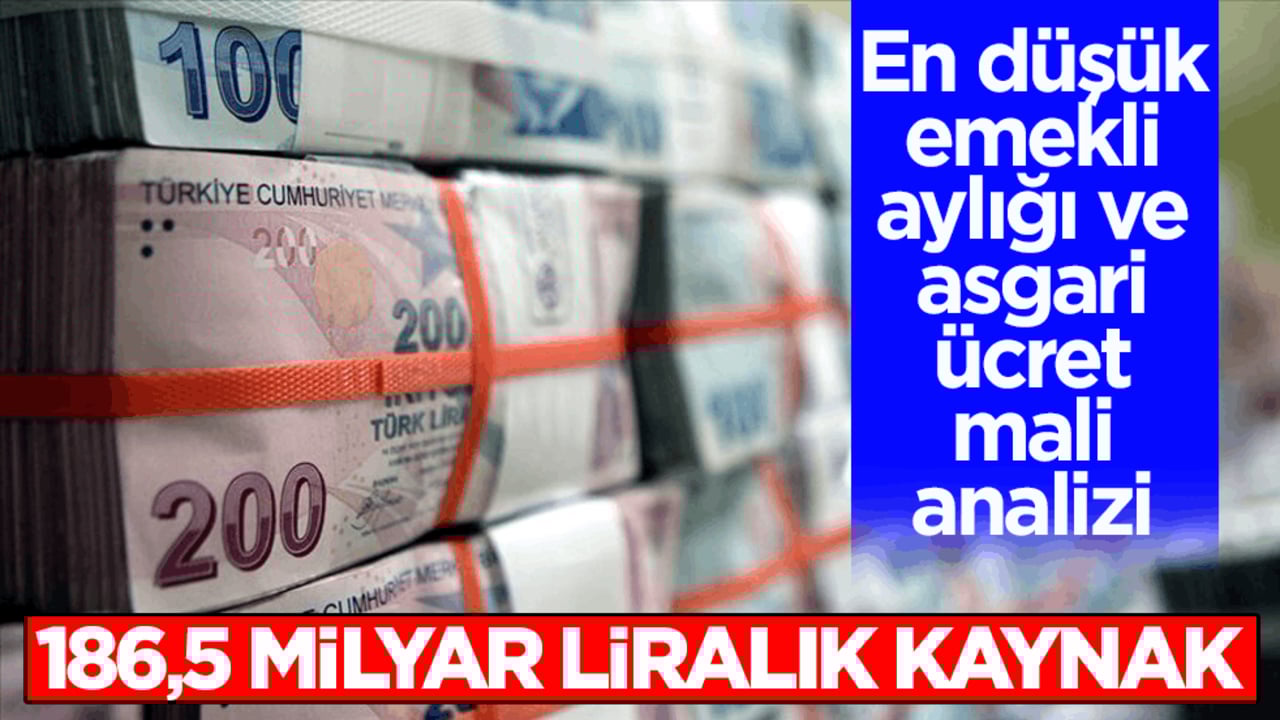 En düşük emekli aylığı ve asgari ücret mali analizi: 186,5 milyar liralık kaynak