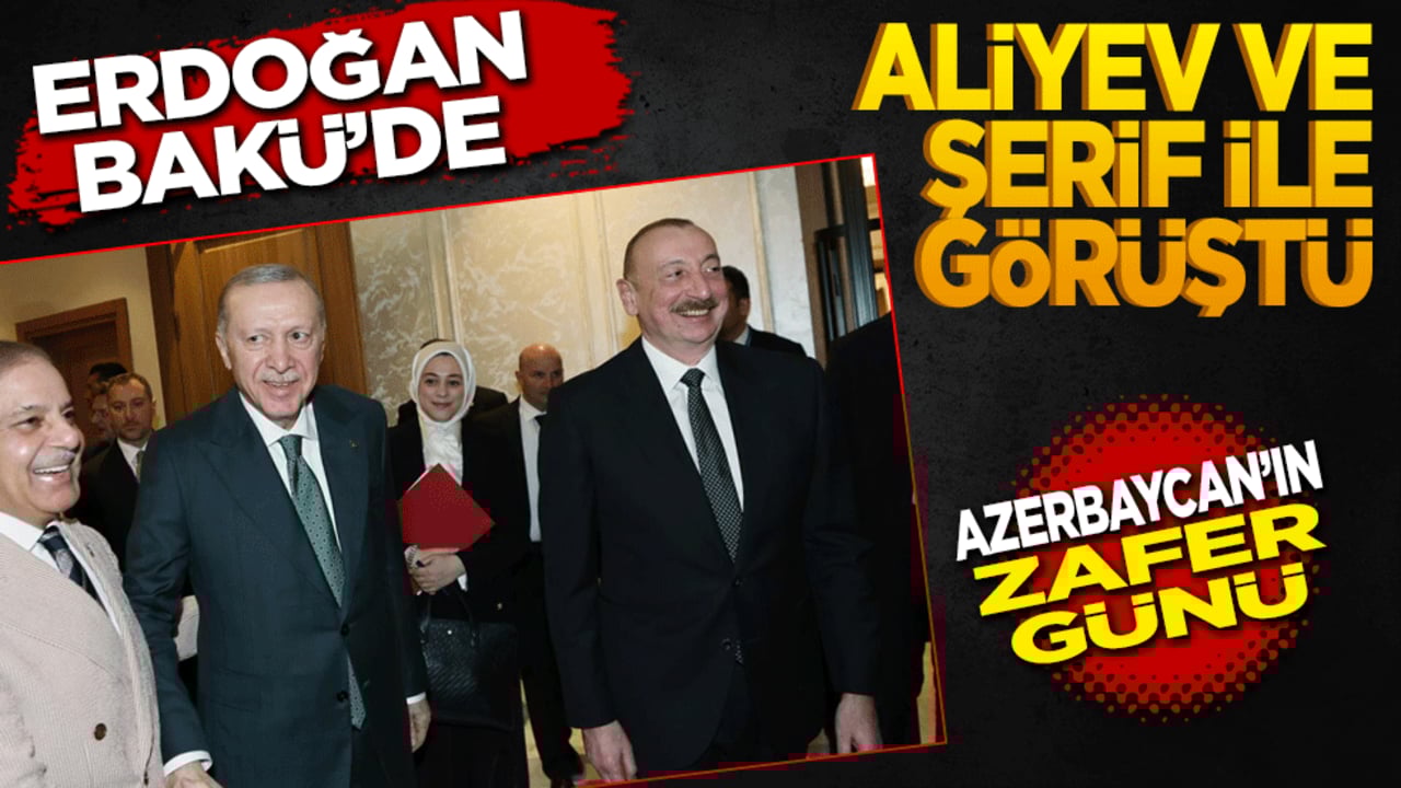 Erdoğan, Aliyev ve Şerif ile görüştü