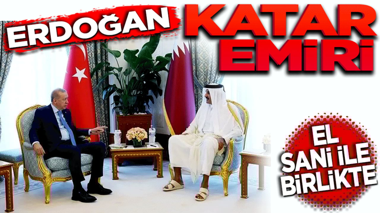 Erdoğan, Katar Emiri Al Sani ile birlikte