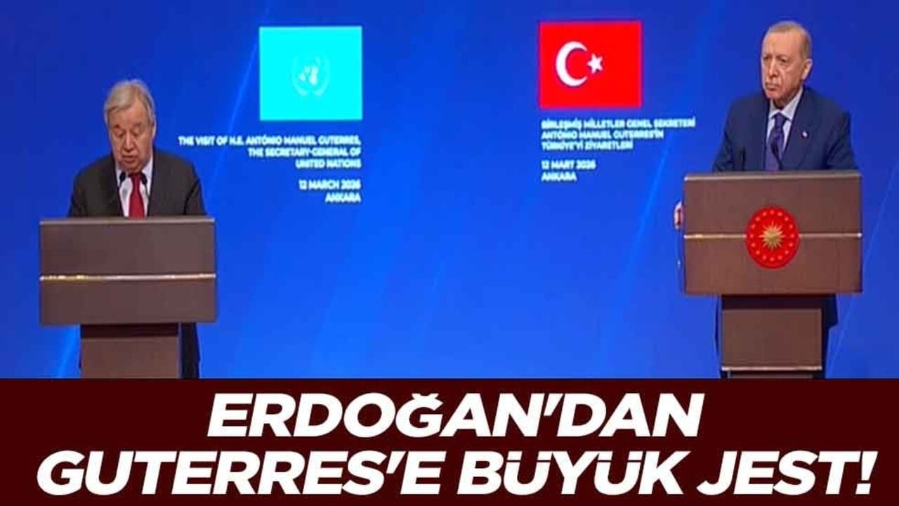 Erdoğan'dan Guterres'e büyük jest! Atatürk Uluslararası Barış Ödülü takdim edildi